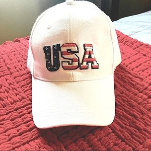 NWT** USA Ball Cap Velcro Strap